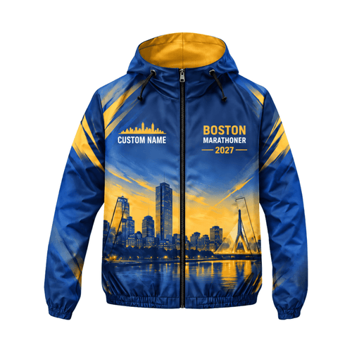 Customized Boston 2027 Marathoner Running Windbreaker Jacket