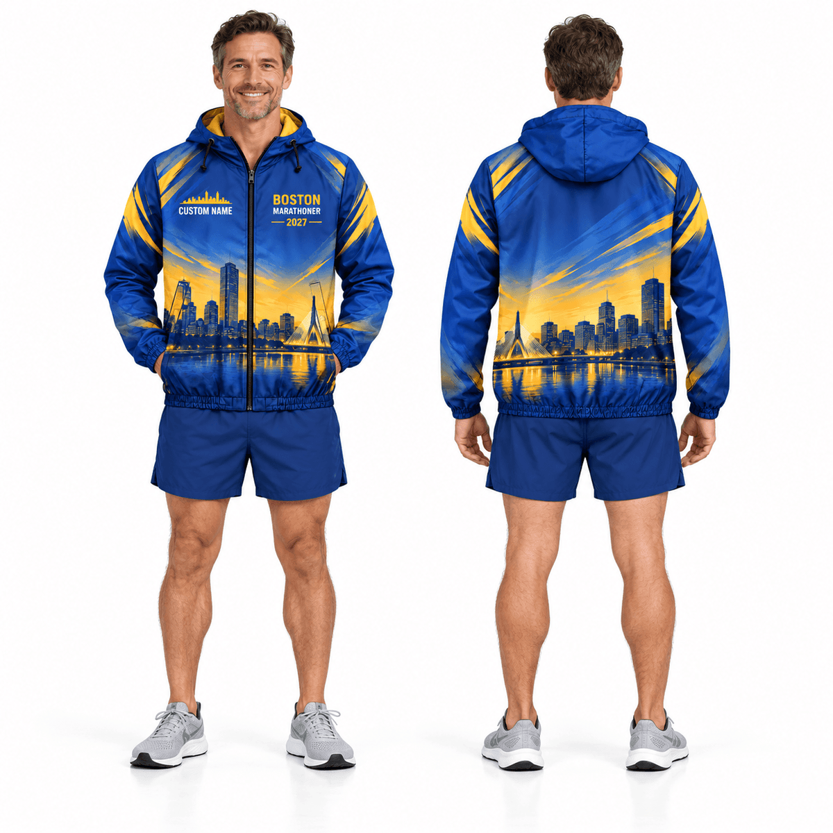 Customized Boston 2027 Marathoner Running Windbreaker Jacket