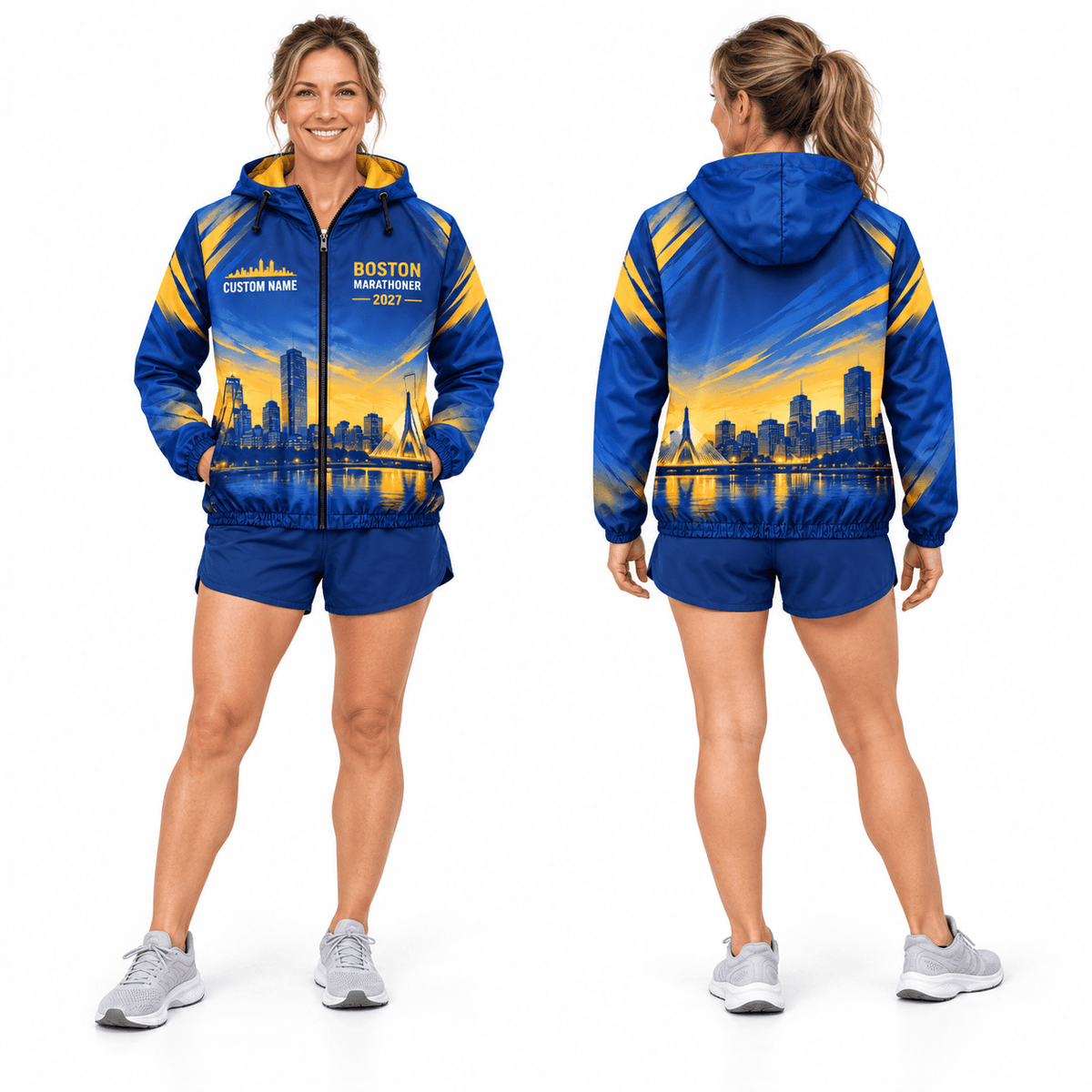 Customized Boston 2027 Marathoner Running Windbreaker Jacket