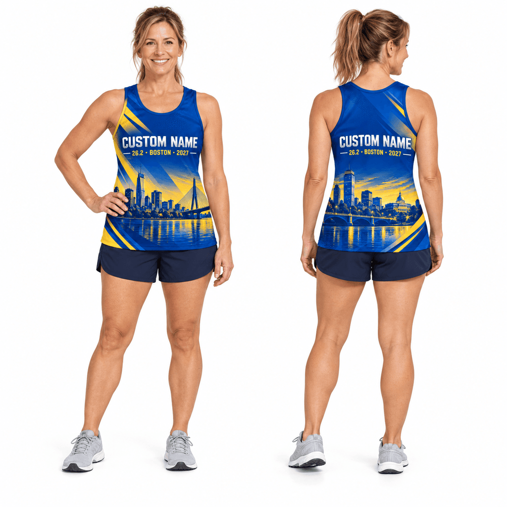 Customized Boston 26.2 2027 Running Singlet Unisex Marathon Tank Top