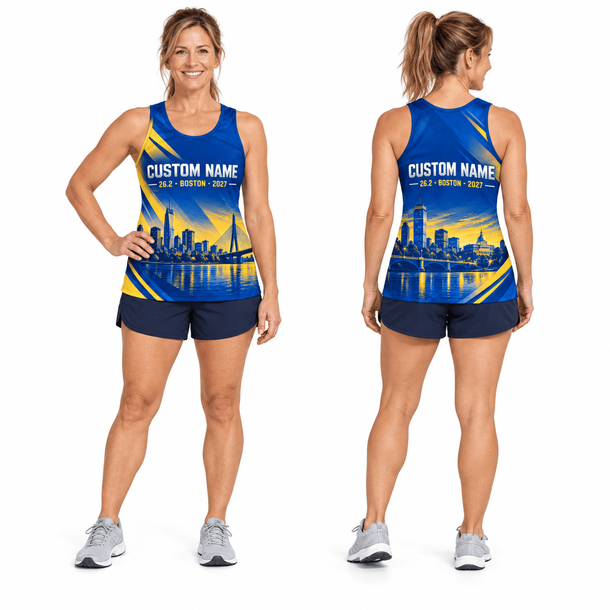 Customized Boston 26.2 2027 Running Singlet Unisex Marathon Tank Top