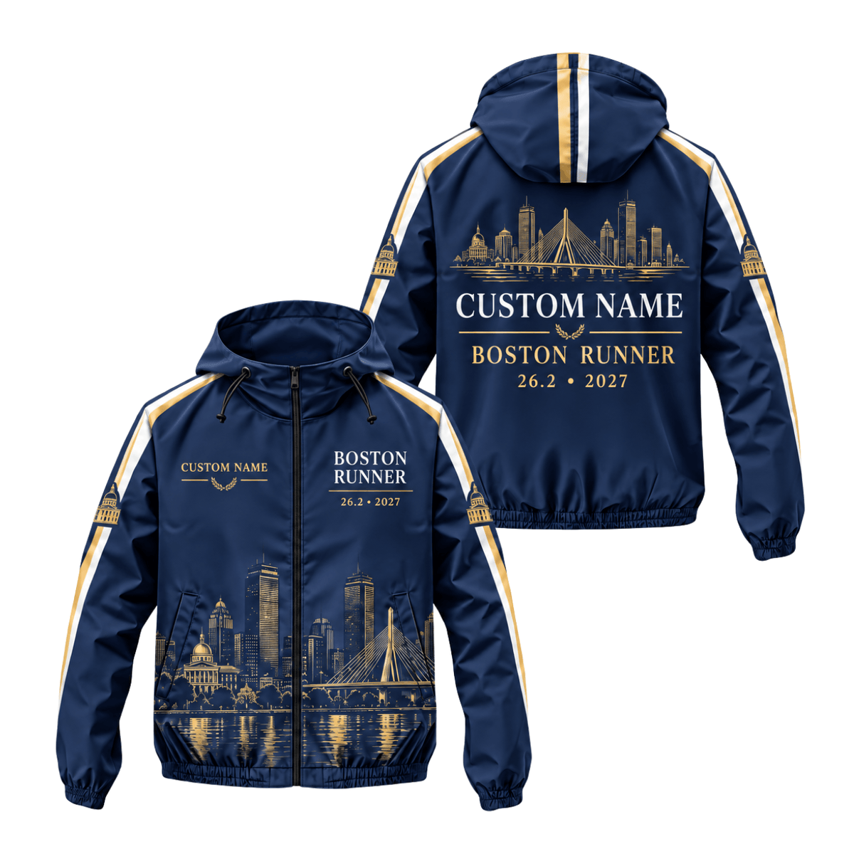 Customized Boston Runner 26.2 2027 Running Windbreaker Jacket