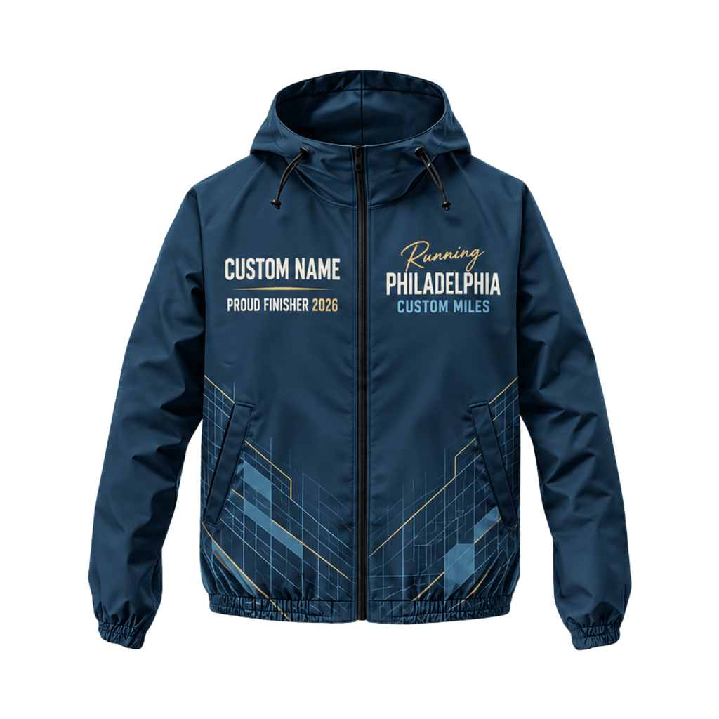 Customized Philadelphia Proud Finisher 2026 Running Windbreaker Jacket