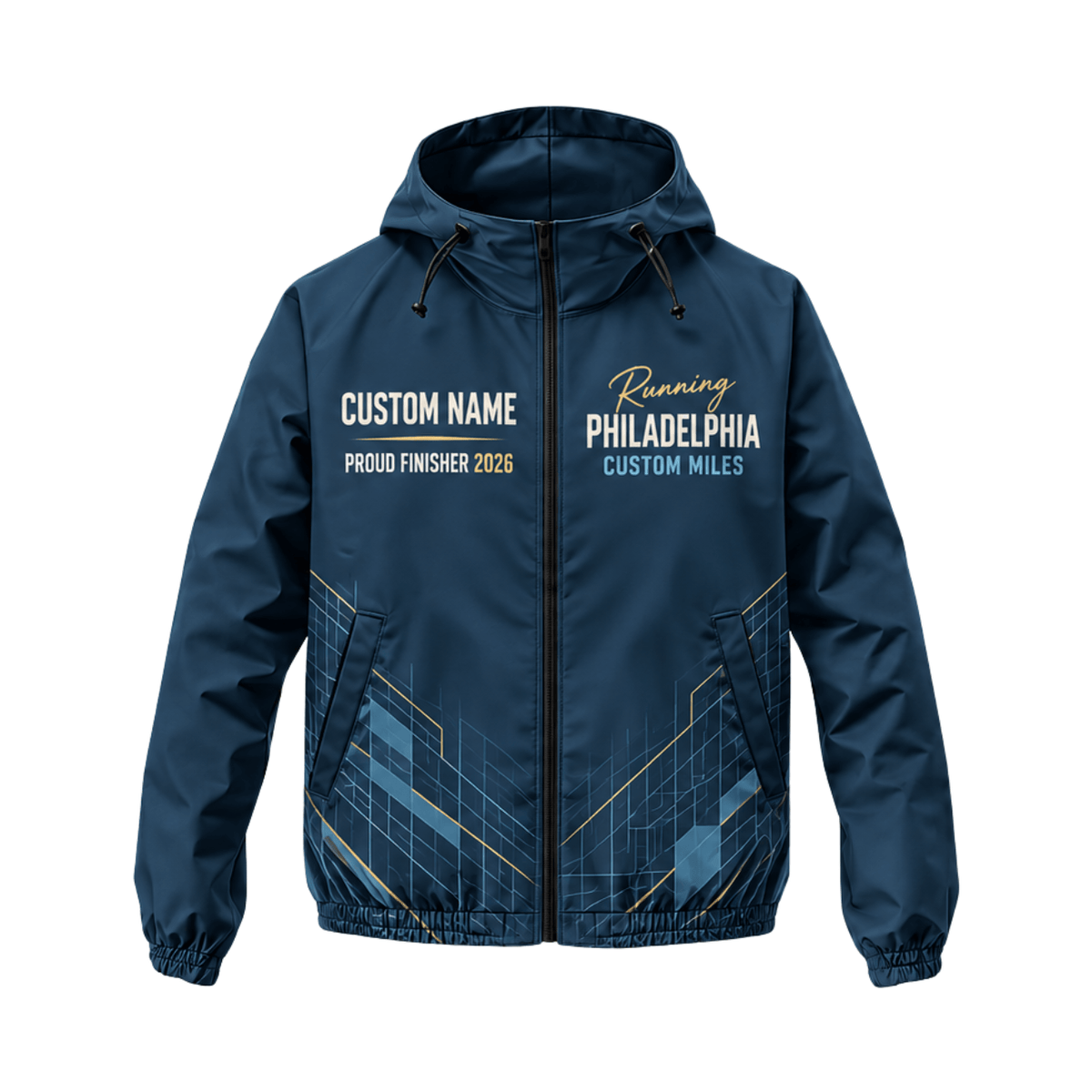 Customized Philadelphia Proud Finisher 2026 Running Windbreaker Jacket
