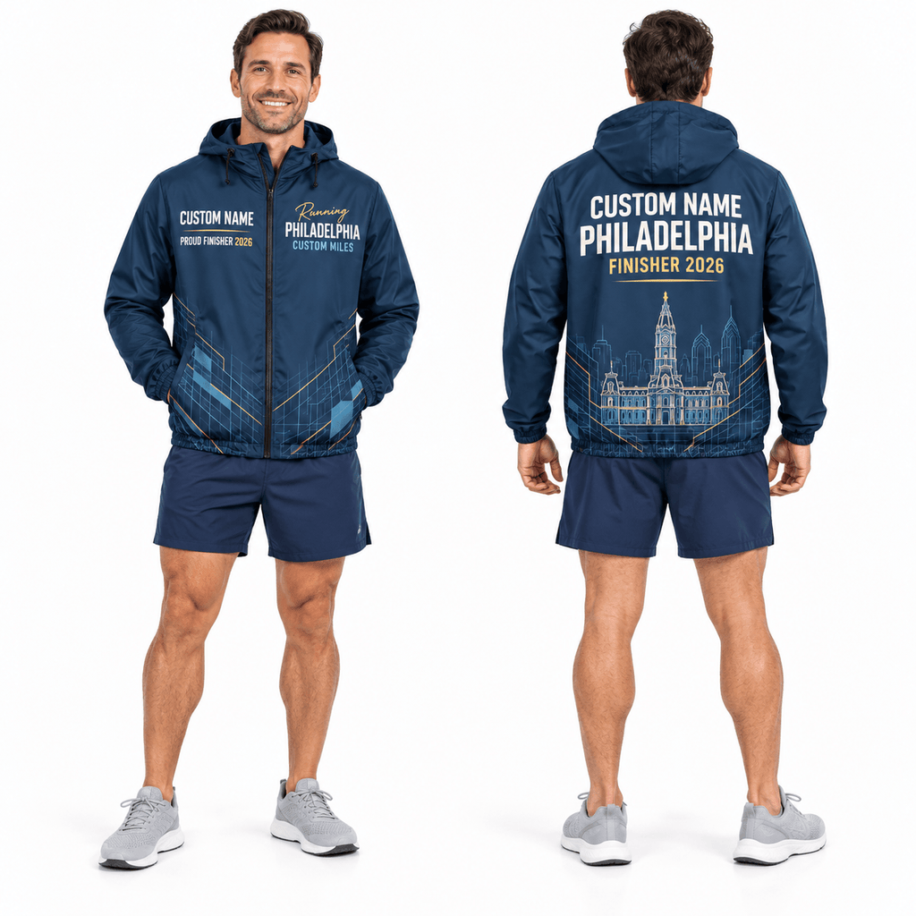 Customized Philadelphia Proud Finisher 2026 Running Windbreaker Jacket