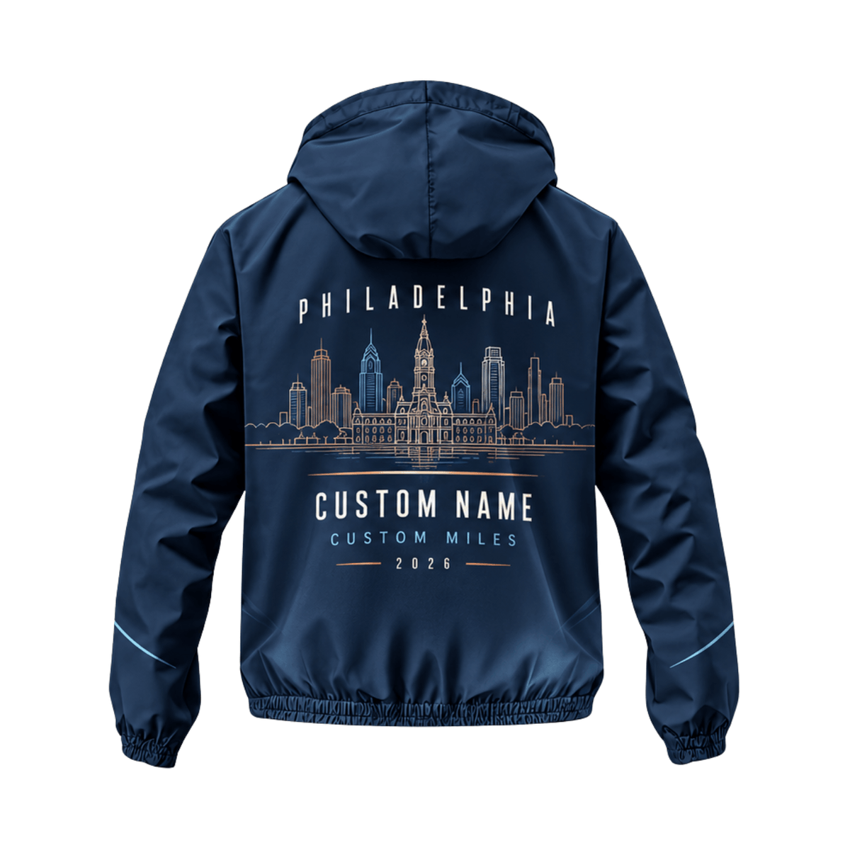 Customized Philadelphia Running 2026 Running Windbreaker Jacket