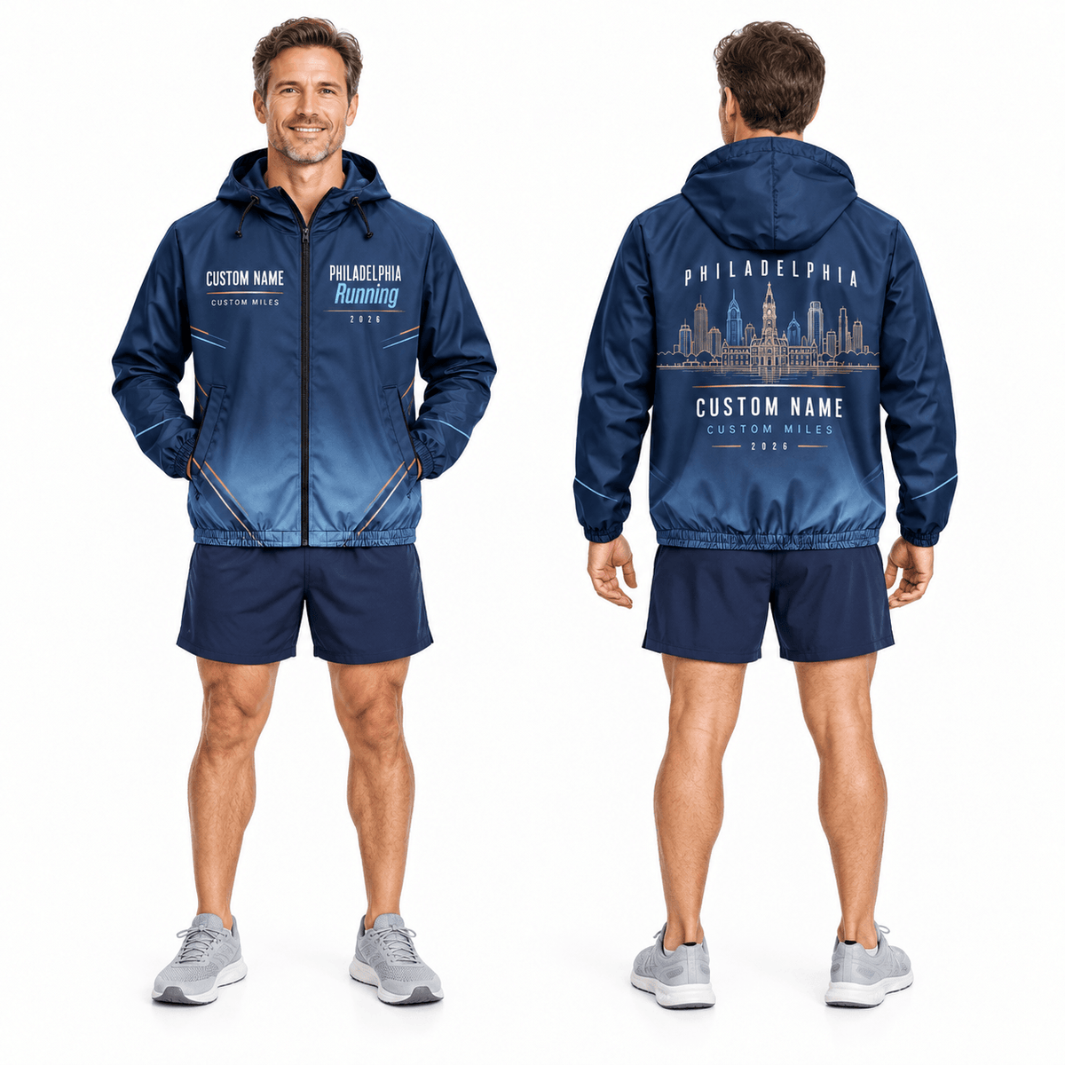 Customized Philadelphia Running 2026 Running Windbreaker Jacket