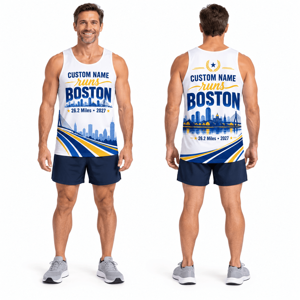 Customized Runs Boston 2027 Running Singlet Unisex Marathon Tank Top
