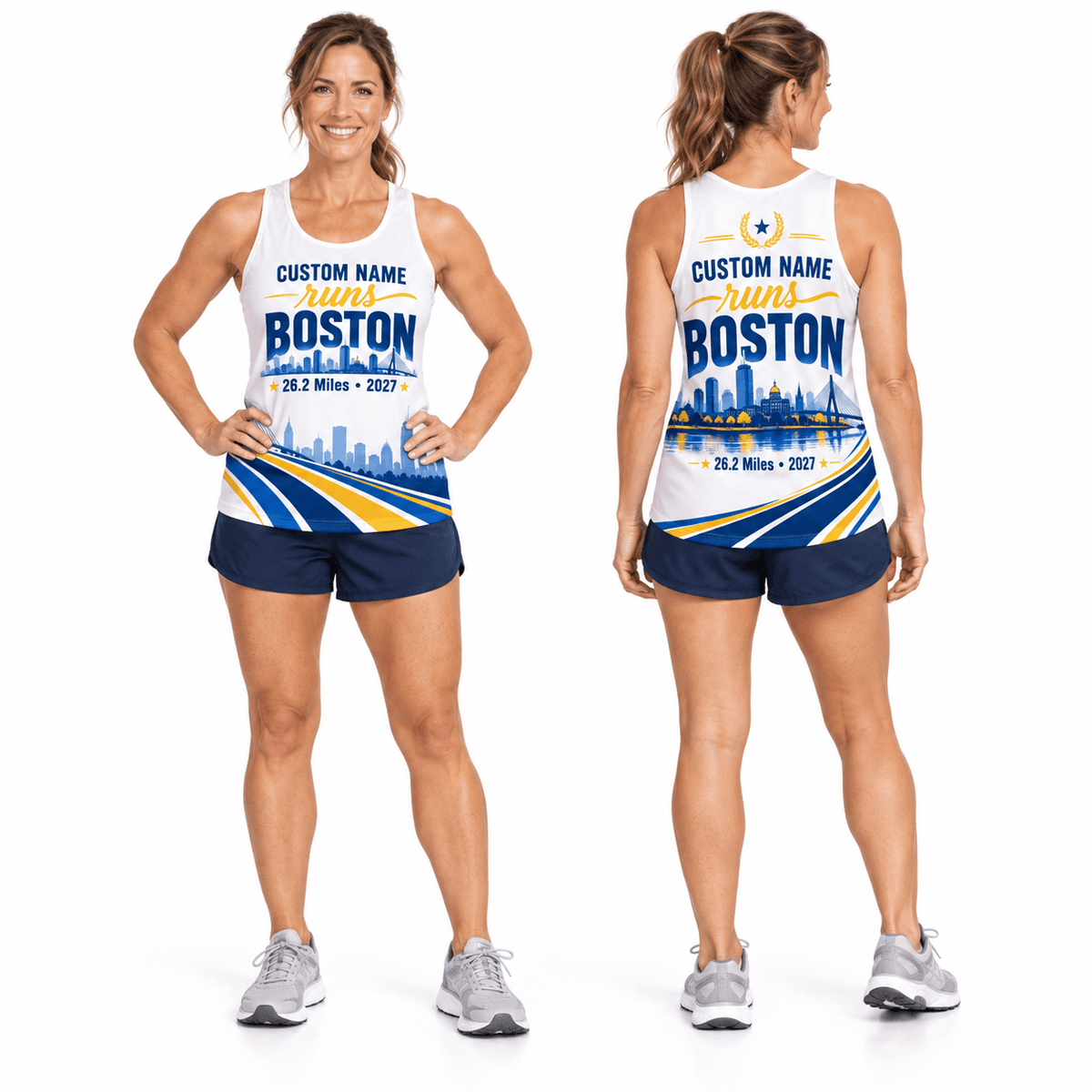 Customized Runs Boston 2027 Running Singlet Unisex Marathon Tank Top