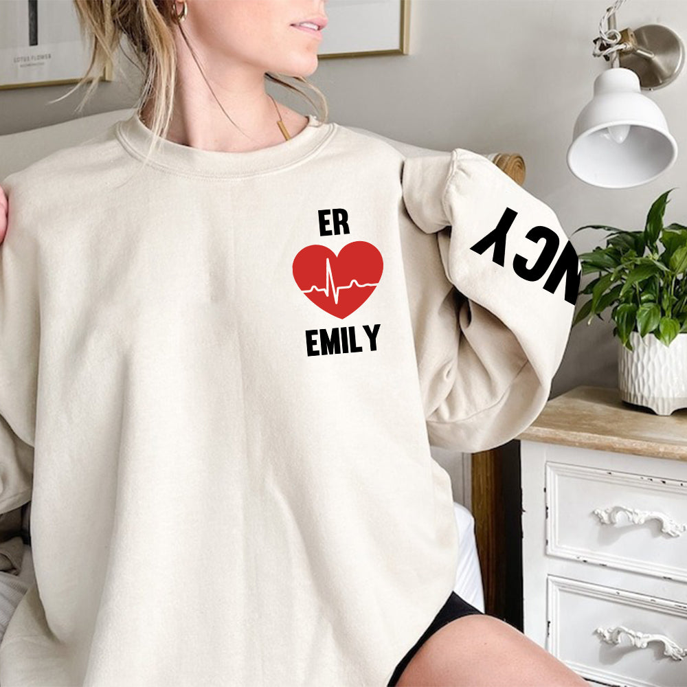 ER Department Sweatshirt - Custom ER Sweatshirt, ER Emergency Room Sweatshirt, Personalized ER Sweatshirt