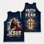 Faith Over Fear Running Tank Top - Christian Tech Running Singlet
