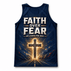 Faith Over Fear Running Tank Top - Christian Tech Running Singlet