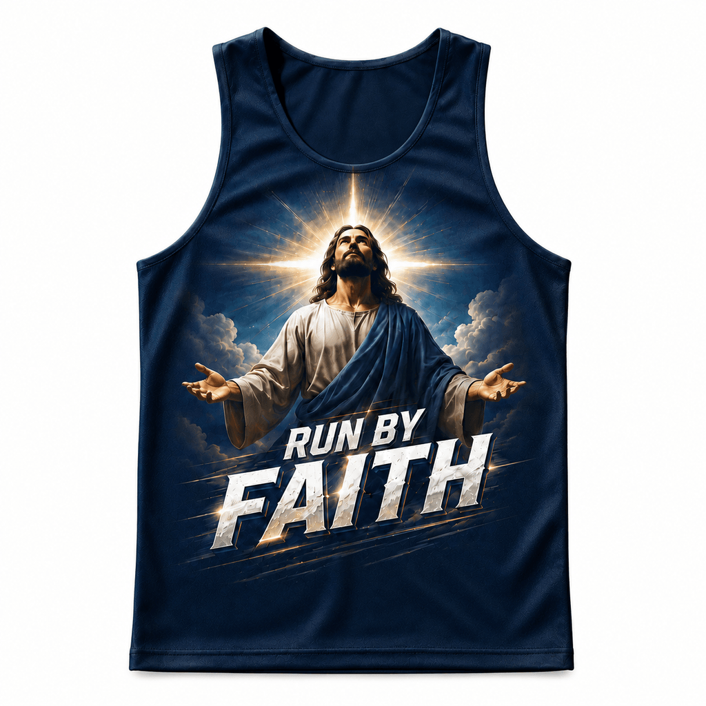Christian Running Tank Top - Faith Tech Running Singlet