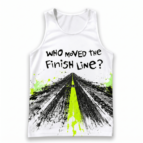 Finish Line Running Tank Top - Runner Quote Tech Running Singlet