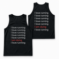 Funny Running Tank Top I Love Running Running Singlet for Men and Women