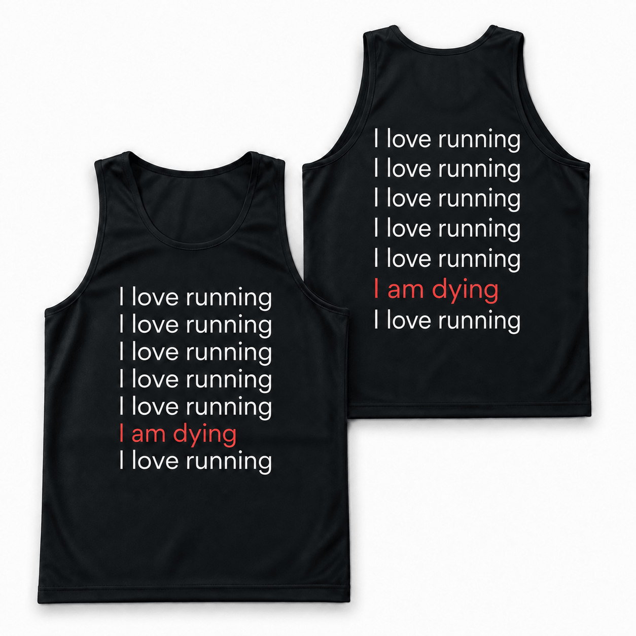 Funny Running Tank Top I Love Running Running Singlet for Men and Women