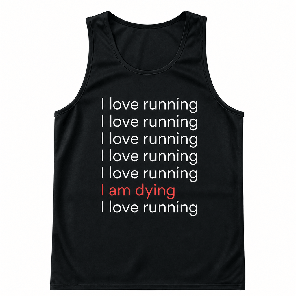 Funny Running Tank Top I Love Running Running Singlet for Men and Women
