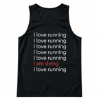 Funny Running Tank Top I Love Running Running Singlet for Men and Women