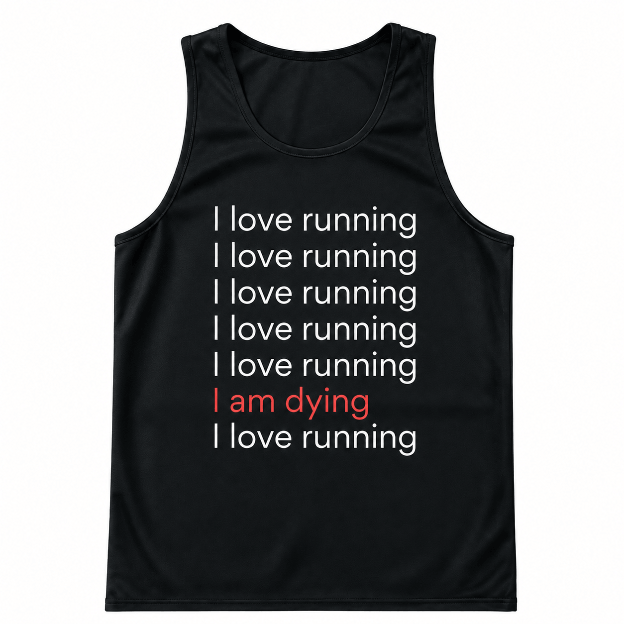Funny Running Tank Top I Love Running Running Singlet for Men and Women