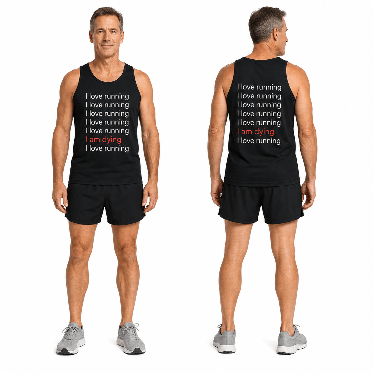 Funny Running Tank Top I Love Running Running Singlet for Men and Women