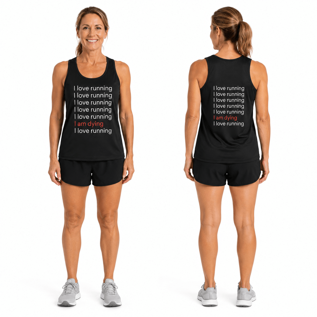 Funny Running Tank Top I Love Running Running Singlet for Men and Women