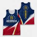Georgia Running Tank Top Georgia State Flag Running Singlet for Men and Women