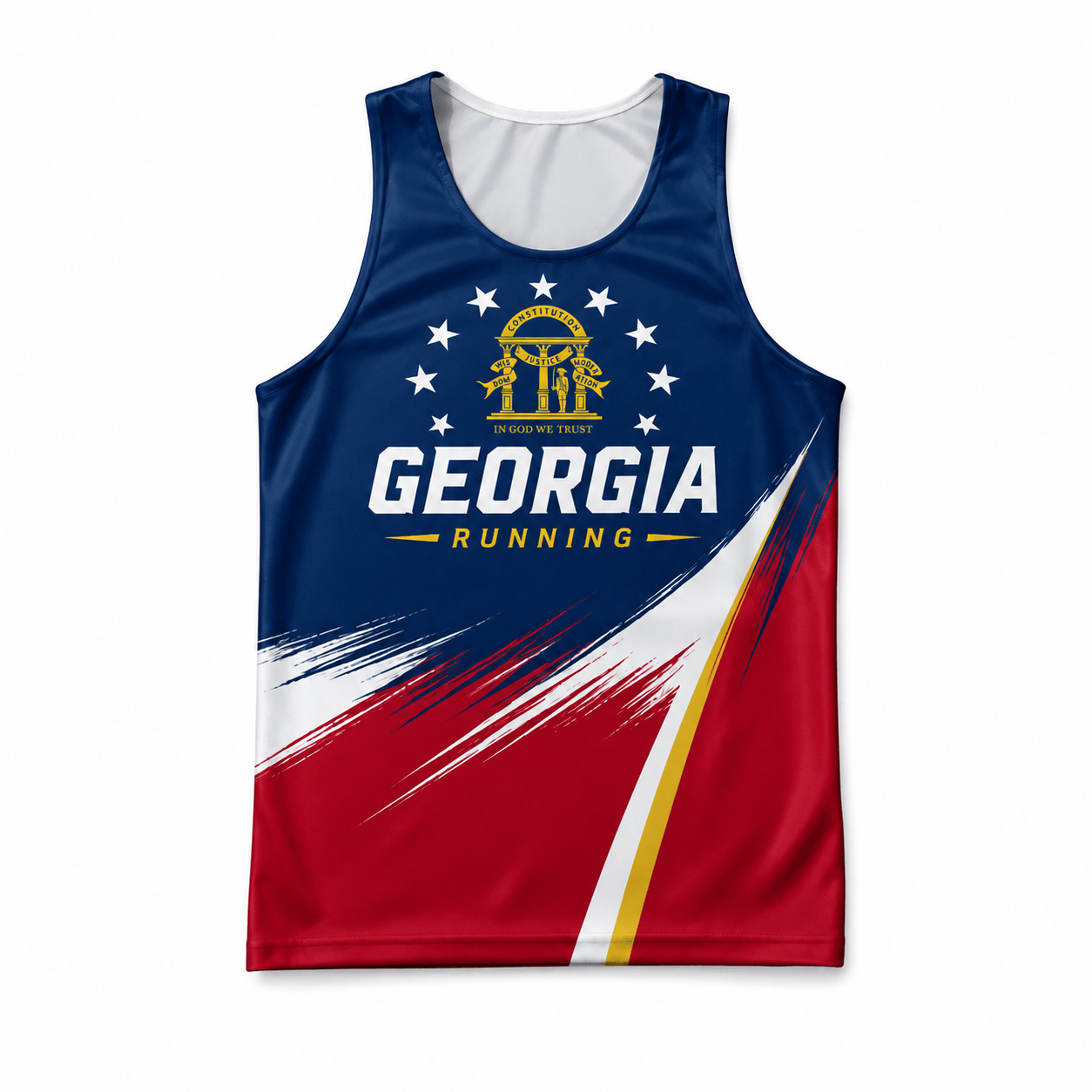 Georgia Running Tank Top Georgia State Flag Running Singlet for Men and Women