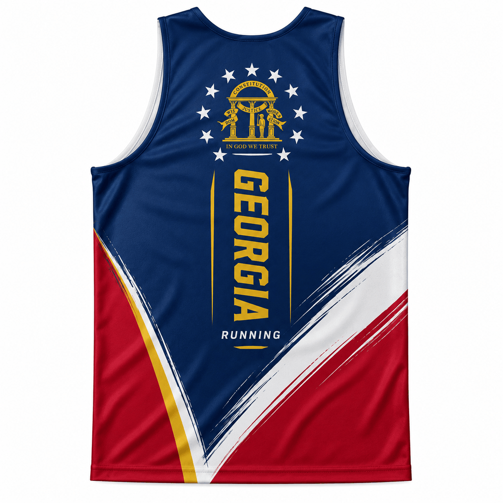 Georgia Running Tank Top Georgia State Flag Running Singlet for Men and Women