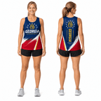 Georgia Running Tank Top Georgia State Flag Running Singlet for Men and Women