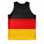 Germany Running Tank Top Black Red Gold Flag Running Singlet for Men and Women