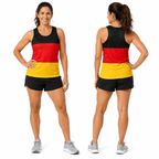 Germany Running Tank Top Black Red Gold Flag Running Singlet for Men and Women