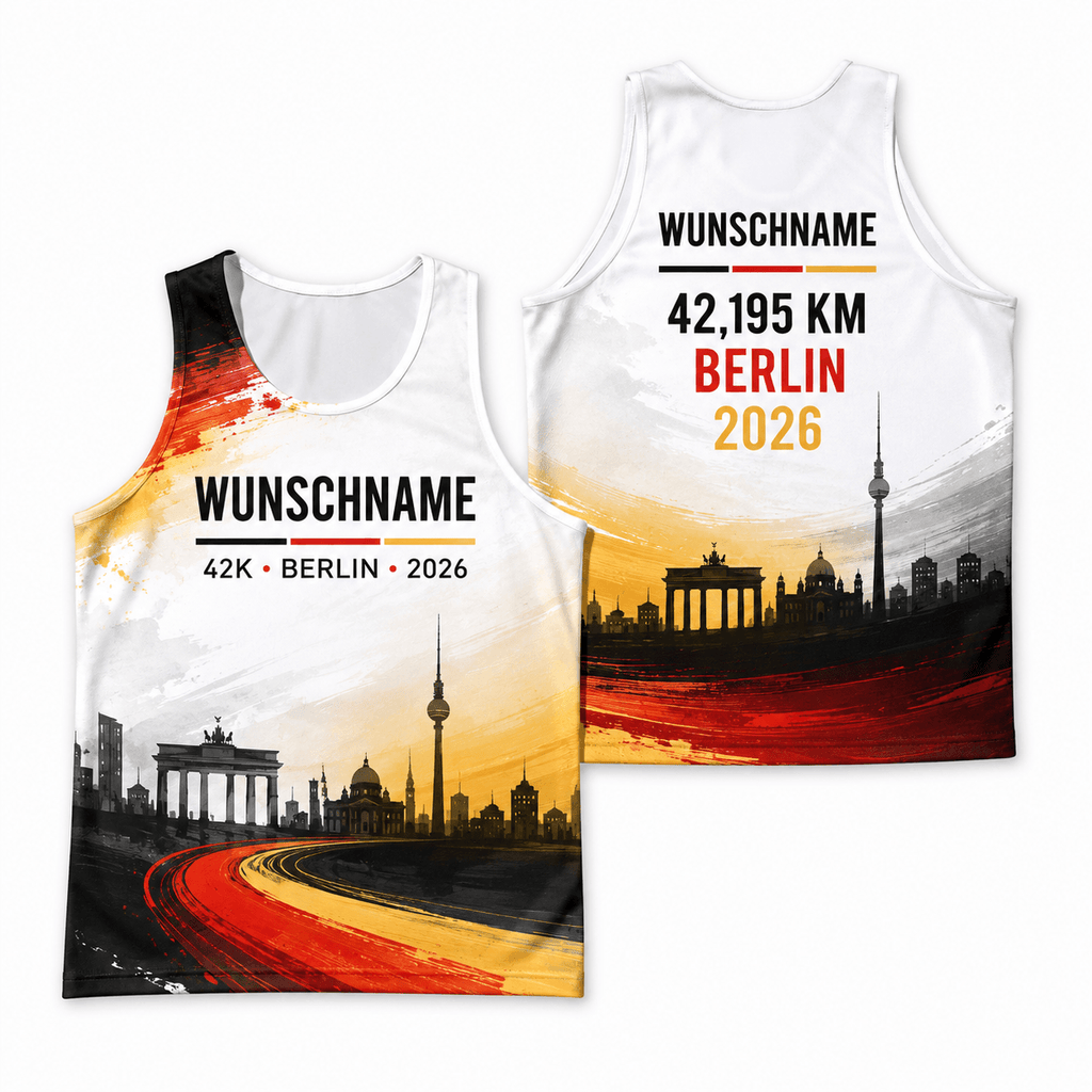 Germany Running Tank Top Custom Name 42K 2026 Berlin Race Running Singlet for Men and Women