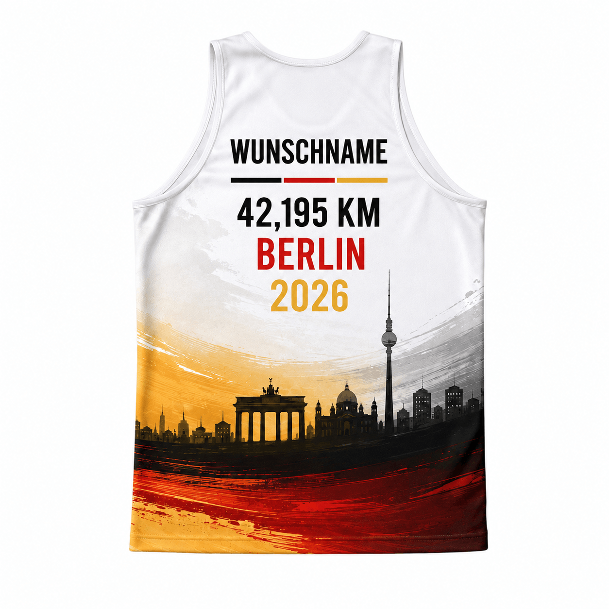 Germany Running Tank Top Custom Name 42K 2026 Berlin Race Running Singlet for Men and Women