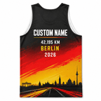 Germany Running Tank Top Custom Name 42K 2026 Road To Berlin Running Singlet for Men and Women