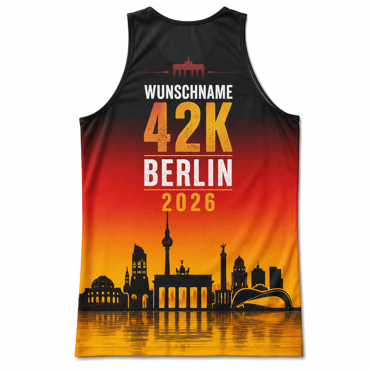 Germany Running Tank Top Custom Name 42K Berlin 2026 Running Singlet for Men and Women