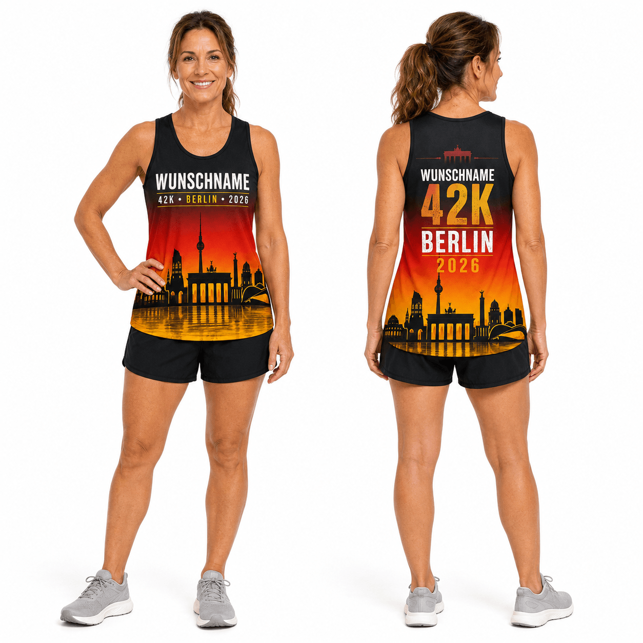 Germany Running Tank Top Custom Name 42K Berlin 2026 Running Singlet for Men and Women