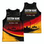 Germany Running Tank Top Custom Name From Hometown To Berlin Running Singlet for Men and Women