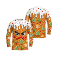 Grumpy Christmas Gingerbread Funny Unisex Running Long Sleeve Shirt
