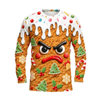 Grumpy Christmas Gingerbread Funny Unisex Running Long Sleeve Shirt