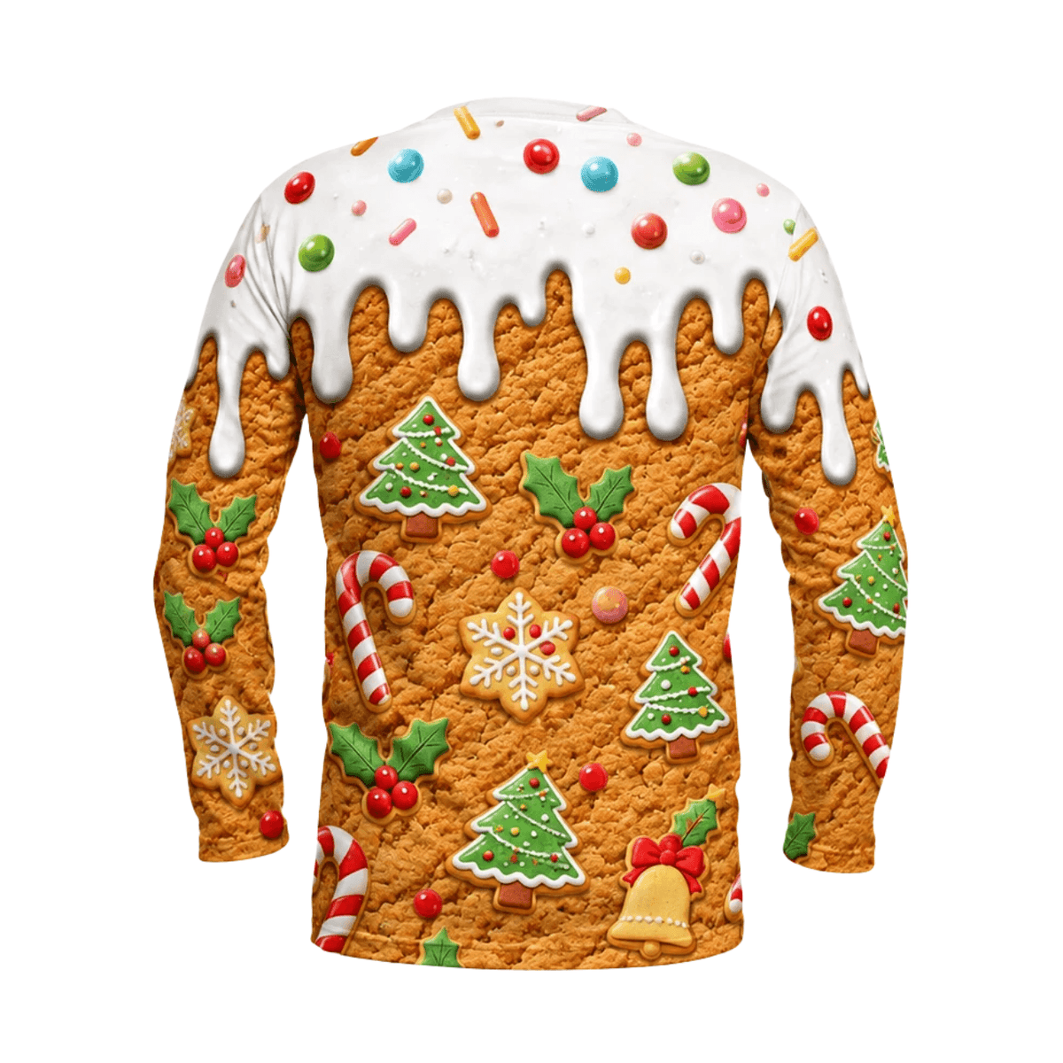 Grumpy Christmas Gingerbread Funny Unisex Running Long Sleeve Shirt