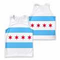Illinois Running Tank Top Chicago City Flag Running Singlet for Men and Women
