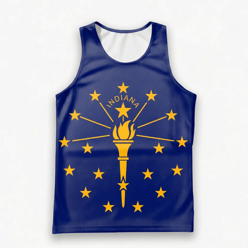 Indiana Running Tank Top - State Pride Tech Running Singlet