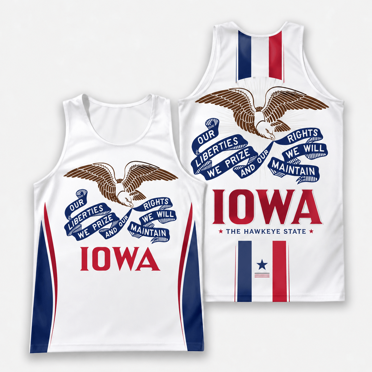Iowa Running Tank Top Hawkeye State Running Singlet for Men and Women
