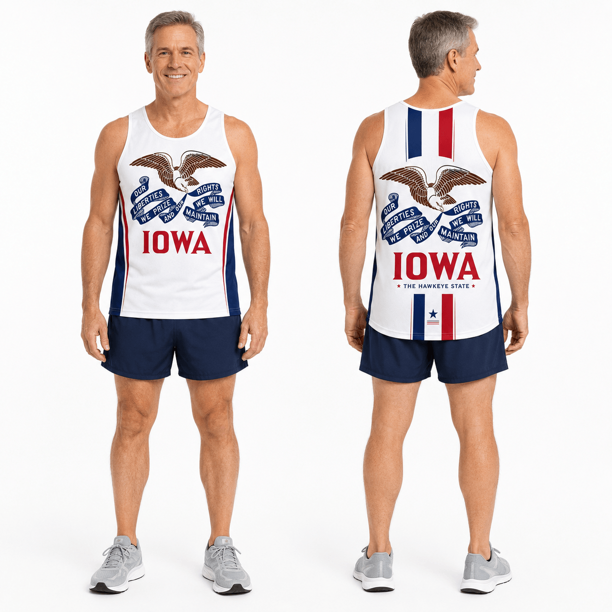 Iowa Running Tank Top Hawkeye State Running Singlet for Men and Women
