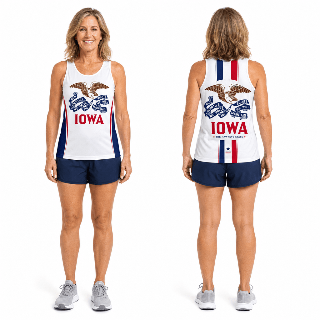 Iowa Running Tank Top Hawkeye State Running Singlet for Men and Women