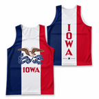 Iowa Running Tank Top Iowa State Flag Running Singlet for Men and Women