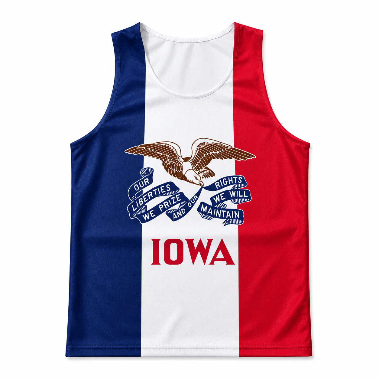 Iowa Running Tank Top Iowa State Flag Running Singlet for Men and Women
