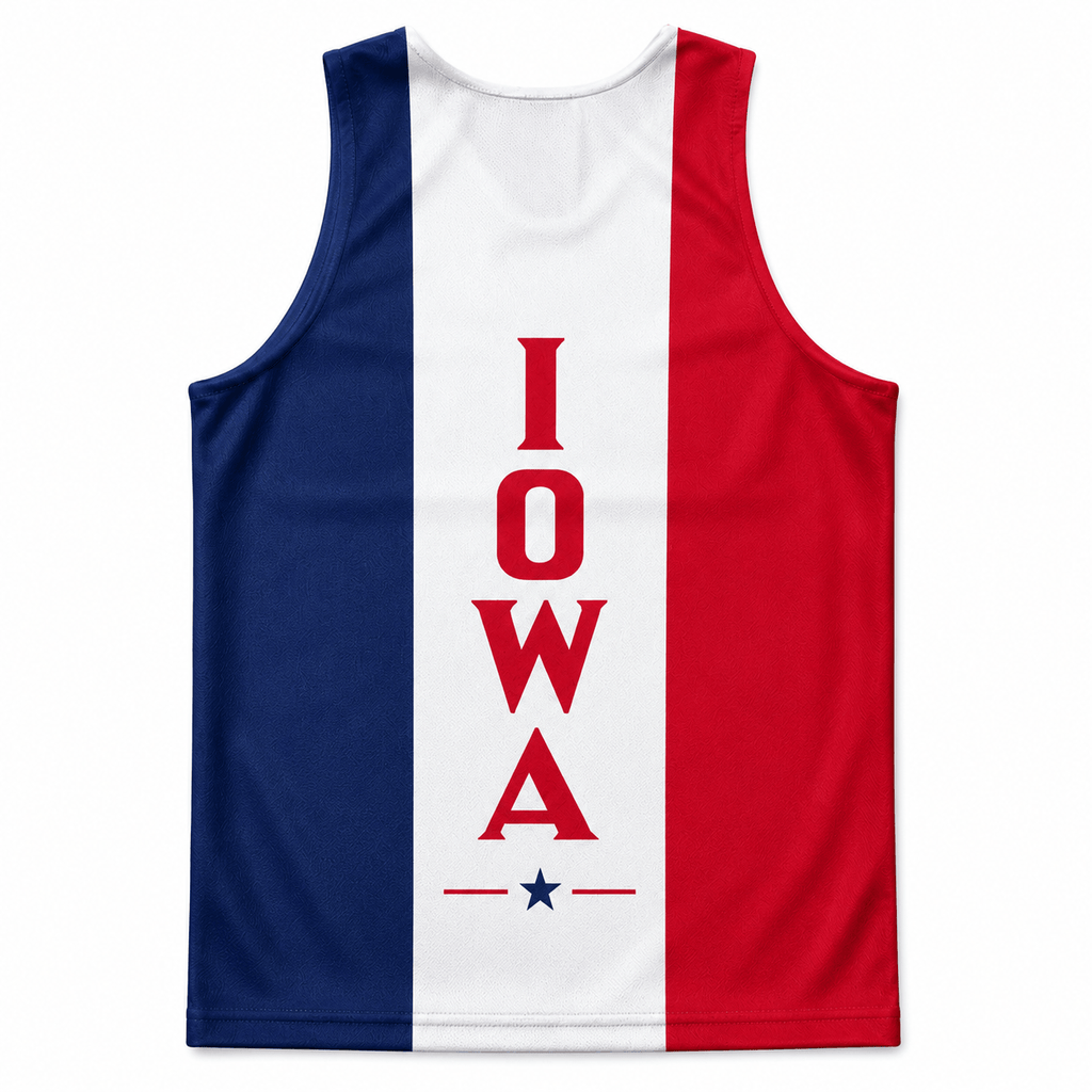 Iowa Running Tank Top Iowa State Flag Running Singlet for Men and Women