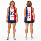 Iowa Running Tank Top Iowa State Flag Running Singlet for Men and Women