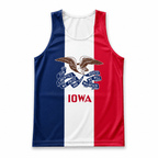 Iowa Running Tank Top State Eagle Iowa State Flag Running Singlet for Men and Women